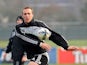 Bryn Evans in action during an All Blacks training session held at Rugby Park on June 25, 2009