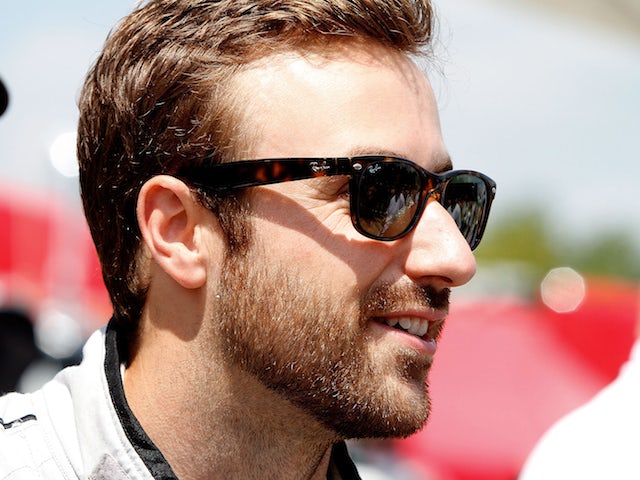 James Hinchcliffe is shown on the grid before the IMSA Tudor Series race at Road America on August 10, 2014 
