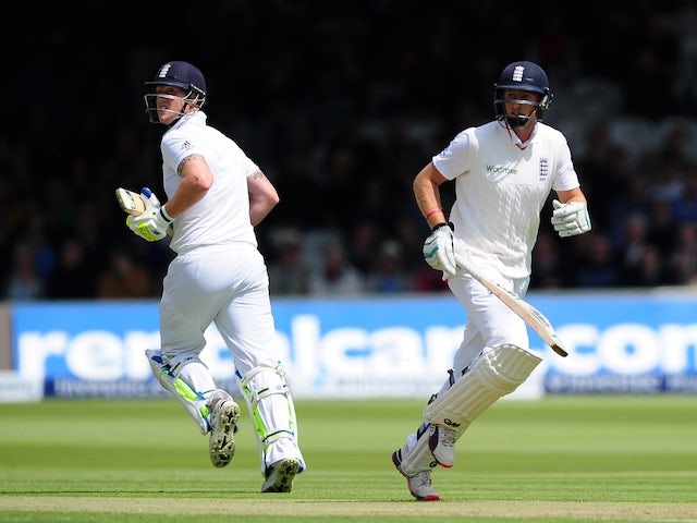 Joe Root and Ben Stokes in action for England on day one of the first Test with New Zealand on May 21, 2015