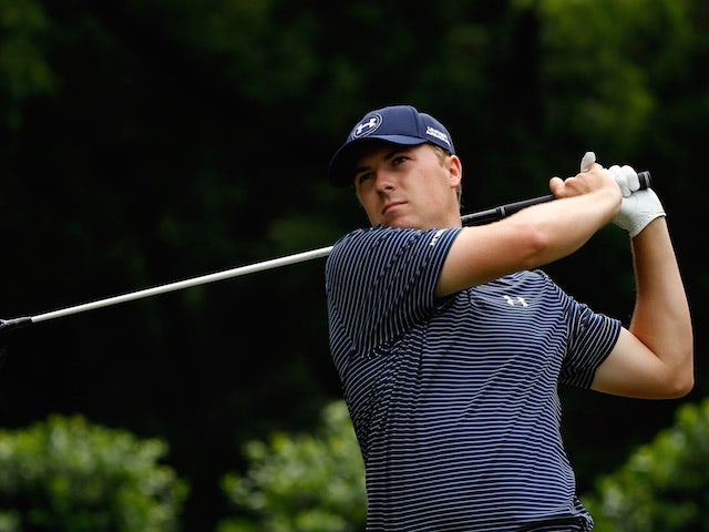 Jordan Spieth in action during the final round of Crowne Plaza Invitational on May 24, 2015