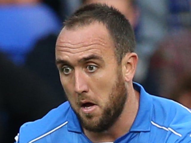 Lee Croft of St Johnstone controls the ball during the UEFA Europa League Third Qualifying Round, First Leg match between St Johnstone and Spartak Trnava, at McDiarmid Park on July 31, 2014