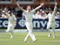 Matt Henry of New Zealand successfully appeals for the wicket of England captain Alastair Cook during day one of 1st Investec Test match between England and New Zealand at Lord's Cricket Ground on May 21, 2015