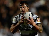 Mickey Paea of Hull FC in action during the First Utility Super League match between Hull FC and Leeds Rhinos at KC Stadium on March 5, 2015