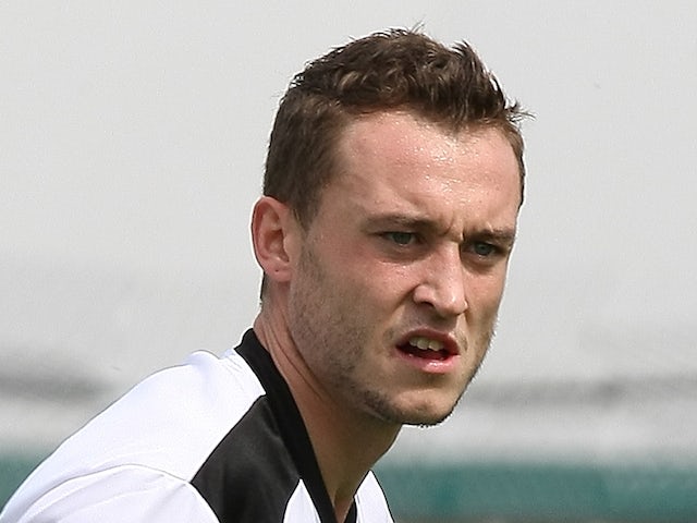 Ricky Miller of Corby Town in action during the Pre- Season Friendly between Corby Town and Northampton Town at Steel Park on July 21, 2012