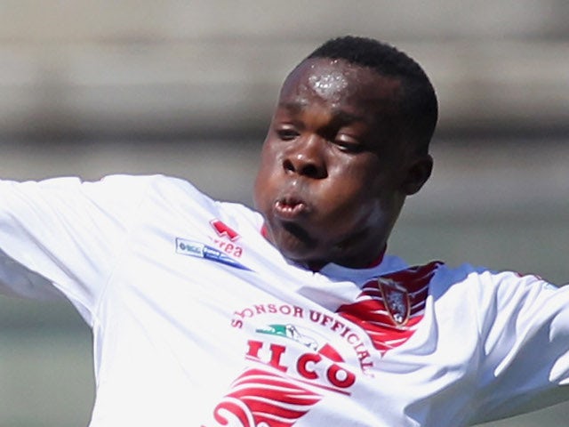 Souleymane Coulibaly of Grosseto during the Serie B match between Reggina Calcio and US Grosseto at Stadio Oreste Granillo on May 11, 2013