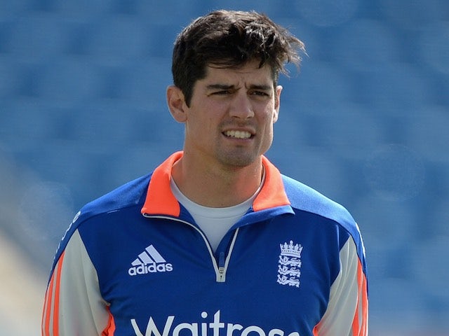 Alastair Cook during an England nets session on May 28, 2015