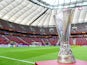 A shot of the UEFA Europa League trophy before the final between Dnipro and Sevilla in Warsaw on May 27, 2015