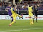 Josip Ilicic of ACF Fiorentina scores the opening goal during the Serie A match between ACF Fiorentina and AC Chievo Verona at Stadio Artemio Franchi on May 31, 2015