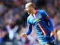 James Vincent of Inverness Caledonian Thistle celebrates after scoring during the William Hill Scottish Cup Final match between Falkirk and Inverness Caledonian Thistle at Hampden Park on May 30, 2015