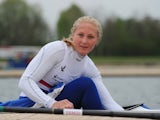 Lani Belcher of Great Britain prepares for training at Eton Dorney on May 2, 2012