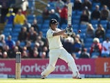 Luke Ronchi of New Zealand smashes the ball to the boundary during day one of the 2nd Investec Test Match between England and New Zealand at Headingley on May 29, 2015