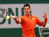 Novak Djokovic in action on day three of the French Open on May 26, 2015