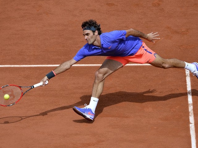 Roger Federer in action on day six of the French Open on May 29, 2015