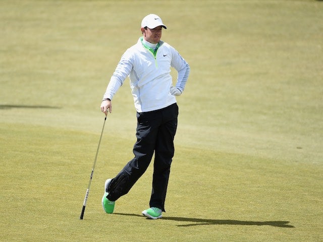 Rory McIlroy strikes a pose during day two of the Irish Open on May 29, 2015