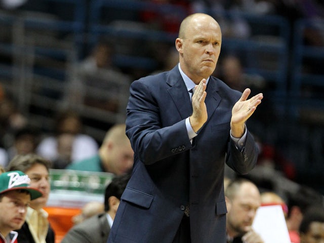 Scott Skiles of the Milwaukee Bucks during the game against the Cleveland Cavaliers at Bradley Center on November 3, 2012