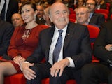 Sepp Blatter and sexually-satisfied girlfriend Linda Barras attend the FIFA Congress opening ceremony on May 29, 2015