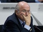 Sepp Blatter attacks his face with his own hands during the 65th FIFA Congress on May 29, 2015