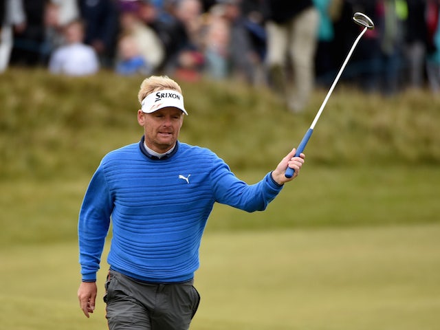 Soren Kjeldsen of Denmark on the 18th green during the Third Round of the Dubai Duty Free Irish Open Hosted by the Rory Foundation at Royal County Down Golf Club on May 30, 2015