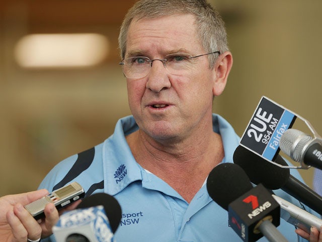 NSW Blues Head Coach Trevor Bayliss speaks to media during a NSW Blues Sheffield Shield Nets Session at Sydney Cricket Ground on December 8, 2014