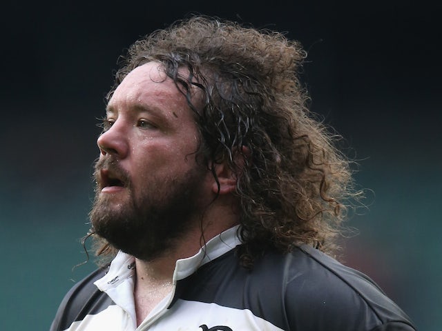 Adam Jones of the Barbarians looks on during the Rugby Union International match between England and the Barbarians at Twickenham Stadium on May 31, 2015 