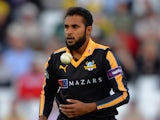 Adil Rashid of Yorkshire Vikings during the NatWest T20 Blast between Nottingham Outlaws and Yorkshire Vikings at Trent Bridge on May 22, 2015