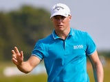 Alex Noren of Sweden reacts after putting on the seventh hole on day three of the Nordea Masters at the PGA Sweden National on June 6, 2015