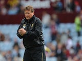 Liverpool coach Colin Pascoe looks on before the Barclays Premier League match between Aston Villa and Liverpool at Villa Park on August 24, 2013