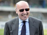 Giuseppe Marotta, Managing and Sporting Director of Juventus FC looks on prior the beginning of the Serie A match between Hellas Verona FC and Juventus FC at Stadio Marc'Antonio Bentegodi on May 30, 2015