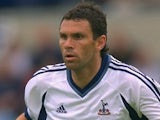 21 Jul 2001: Gustavo Poyet of Tottenham Hotspur in action during the pre-season friendly match against Wycombe Wanderers played at Adams Park, in Wycombe, England