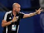 UAE's al-Nasr club coach Walter Zenga of Italy gestures to his players during their Asian Football Confederation (AFC) Cup match against Saudi Arabia's al-Ahli club in Kuwait City on April 3, 2012
