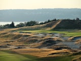 A general view of Chambers Bay golf course in Washington on August 12, 2014