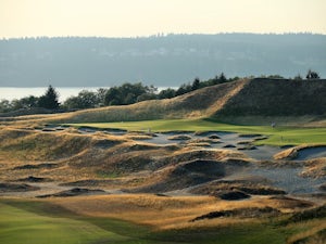 A general view of Chambers Bay golf course in Washington on August 12, 2014