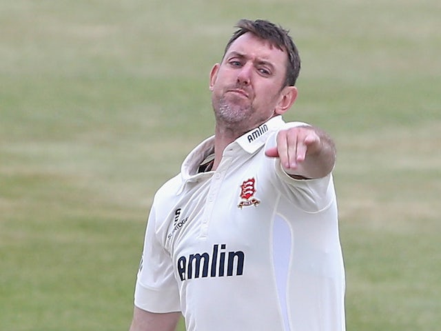 David Masters of Essex bowls during the LV County Championship division two match between Northamptonshire and Essex the County Ground on June 8, 2015