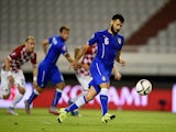 Antonio Candreva of Italy #6 scores the first goal during the EURO 2016 Group H Qualifier between Croatia and Italy on June 12, 2015