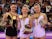 Gold medalists Ineke Van Schoor, Kaat Dumarey and Julie Van Gelder of Belgium pose with the medals won during the Acrobatic Gymnastics Women's Group Balance final on day nine of the Baku 2015 European Games at the National Gymnastics Arena on June 21, 201