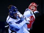Charlie Maddock of Team GB in action during her women's -84kg quarter-final against Italy's Erica Nicoli at the European Games in Baku