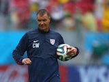 Goalkeeper coach Chris Woods of the United States looks on prior to the 2014 FIFA World Cup Brazil group G match between the United States and Germany at Arena Pernambuco on June 26, 2014