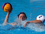 Team GB water polo star Grace Rowland in action during the final prelim against Hungary at the European Games on June 16, 2015
