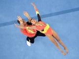 Hannah Baughn and Ryan Bartlett of Great Britain compete in the Gymnastics Acrobatic Mixed Pair - Balance during day five of the Baku 2015 European Games at the National Gymnastics Arena on June 17, 2015 
