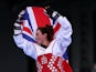 Jade Jones flies the flag for Great Britain after winning gold in the women's -57kg at the European Games in Baku