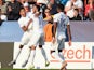 Jesse Lingard of England celebrates scoring to make it 1-0 with Nathan Redmond during the UEFA Under21 European Championship 2015 match between Sweden and England at Andruv Stadium on June 21, 2015