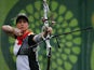 Karina Winter of Germany competes in the Women's Archery Individual during day nine of the Baku 2015 European Games at the Tofiq Bahramov Stadium on June 21, 2015