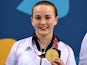 Team GB's Lois Toulson clutches her gold medal after winning gold in the women's 10m at the European Games on June 18, 2015