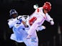 Mahama Cho of Team GB in action during his preliminary defeat to Greece's Konstantinos Gkoltsios at the European Games in Baku on June 19, 2015