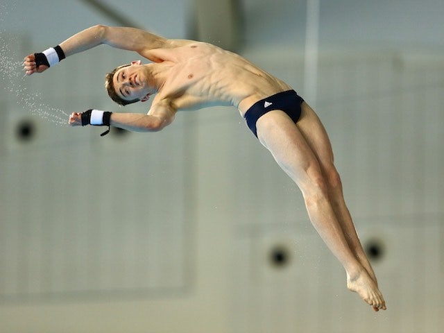 Matty Lee on his way to gold during the men's platform event at the European Games on June 21, 2015