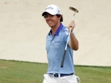 Rory McIlroy of Northern Ireland waves to fans on the 18th hole during the final round of the 111th U.S. Open at Congressional Country Club on June 19, 2011
