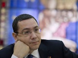 Romanian Prime Minister Victor Ponta is pictured during an interview with journalists at the Romanian Government headquarters in Bucharest on June 9, 2015