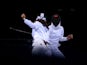 Camilla Batini of Italy (L) and Anna Sivkova of Russia compete in the Women's Fencing Team Epee Bronze Final during day fourteen of the Baku 2015 European Games at Crystal Hall on June 26, 2015