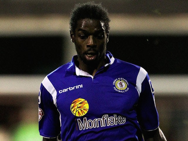 Anthony Grant of Crewe in action during the Sky Bet League One match between Brentford and Crewe Alexandra at Griffin Park on November 16, 2013
