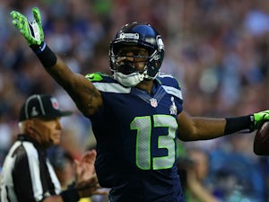 Chris Matthews #13 of the Seattle Seahawks reacts against the New England Patriots during Super Bowl XLIX at University of Phoenix Stadium on February 1, 2015